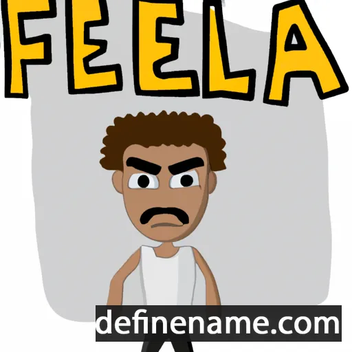 cartoon of the name Fela