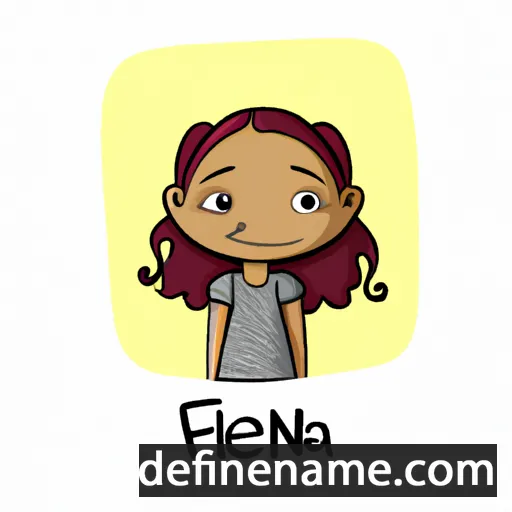 cartoon of the name Feleena