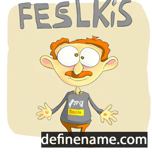 cartoon of the name Feliksas