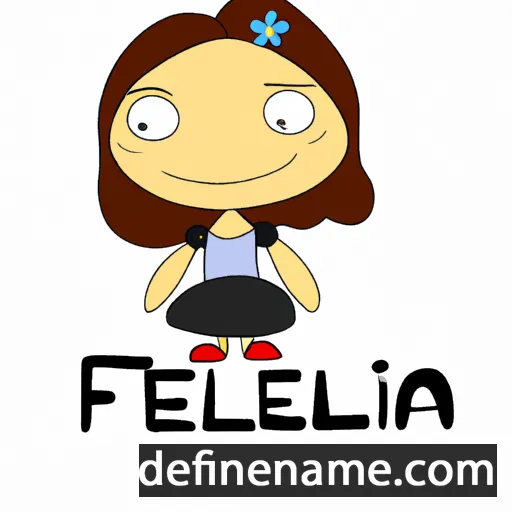 cartoon of the name Felizia