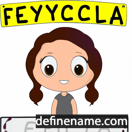 cartoon of the name Felycia