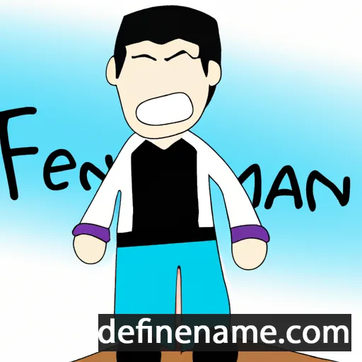 cartoon of the name Fenan