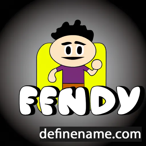 cartoon of the name Fendy