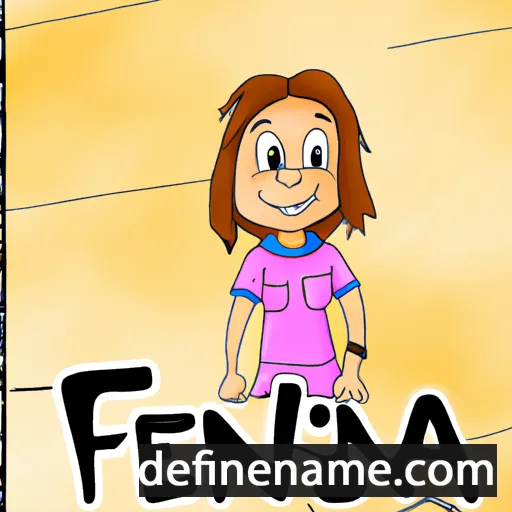 cartoon of the name Fenja