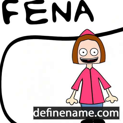 cartoon of the name Fenja