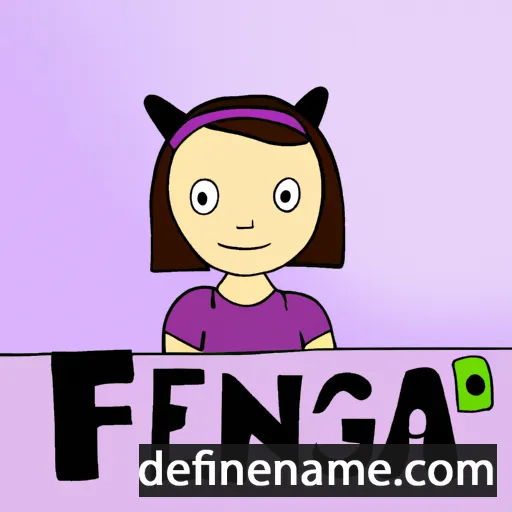 cartoon of the name Fenja