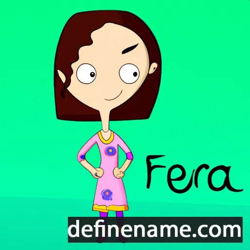 cartoon of the name Feroza