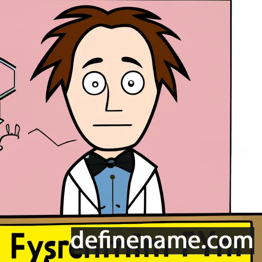 cartoon of the name Feynman