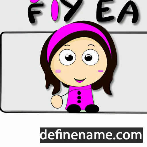 cartoon of the name Feyza