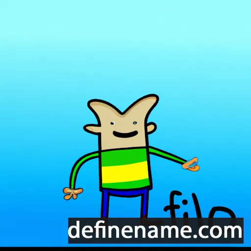 cartoon of the name Ffinlo