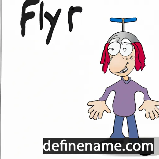 cartoon of the name Fflyr