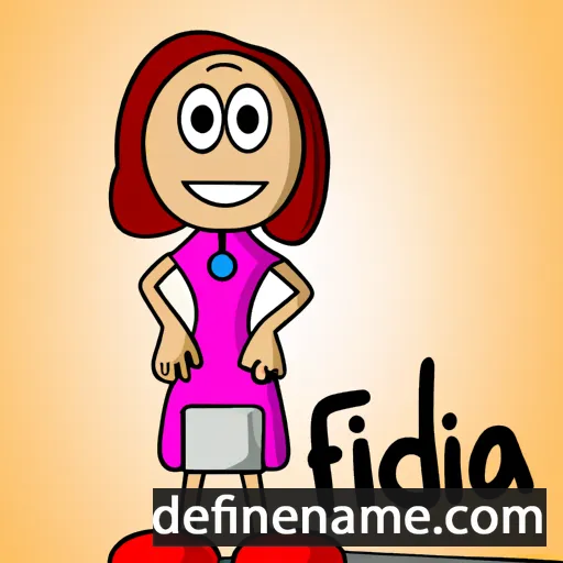 cartoon of the name Fida