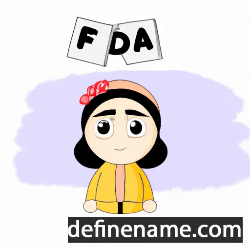 cartoon of the name Fida