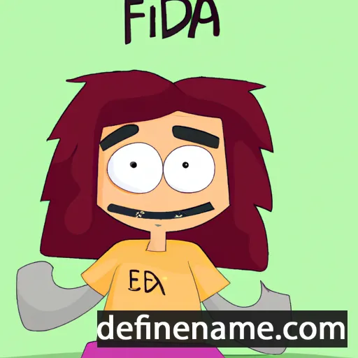 cartoon of the name Fida