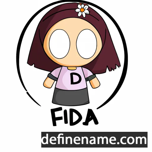 cartoon of the name Fida