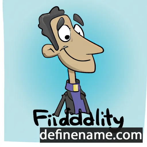 cartoon of the name Fidelity