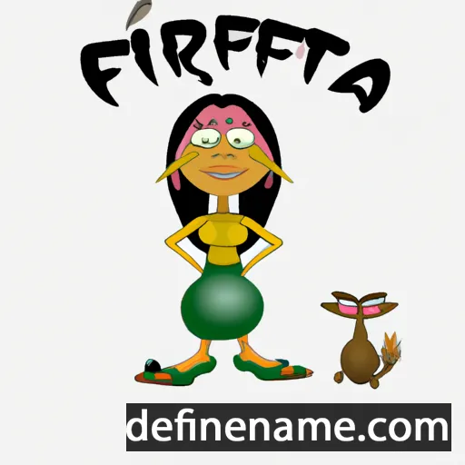 cartoon of the name Fikreta