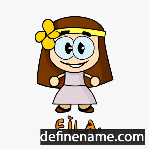 cartoon of the name Filia