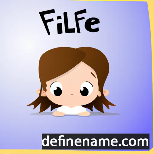 cartoon of the name Fille