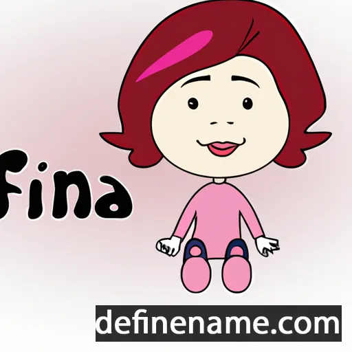 cartoon of the name Fina