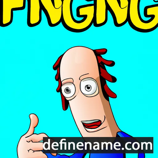 cartoon of the name Fingan