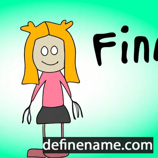 cartoon of the name Finnea