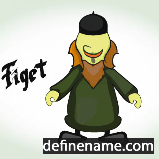 cartoon of the name Fiqret