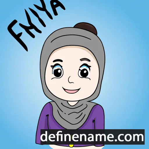 cartoon of the name Fitriyana