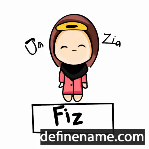 cartoon of the name Fiza