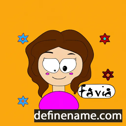 cartoon of the name Flàvia