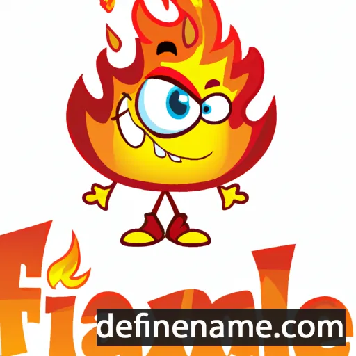 cartoon of the name Flame