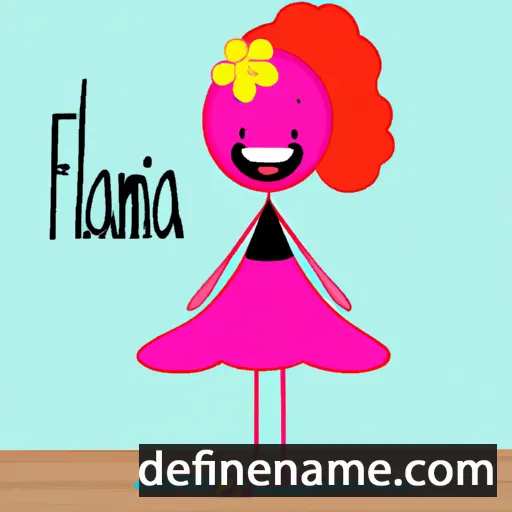 cartoon of the name Flamínia