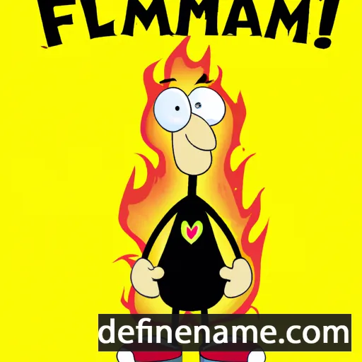 cartoon of the name Flammenn