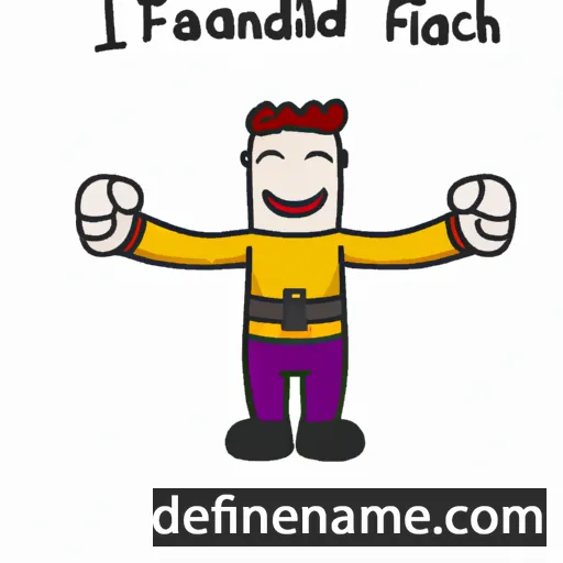 cartoon of the name Flannchadh