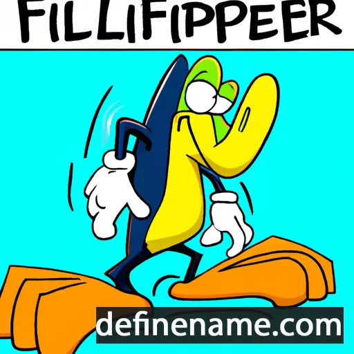 cartoon of the name Flipper