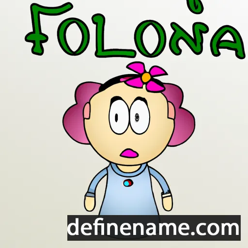 cartoon of the name Fluonia