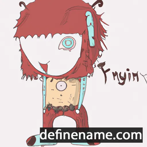 cartoon of the name Fɨnyuyn