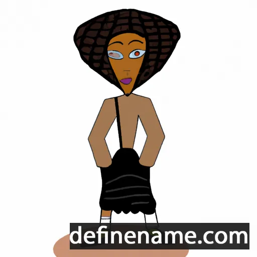 cartoon of the name Folasade