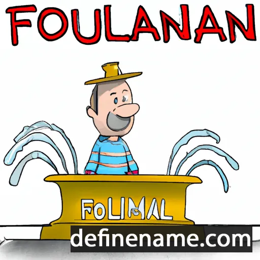 cartoon of the name Fountain