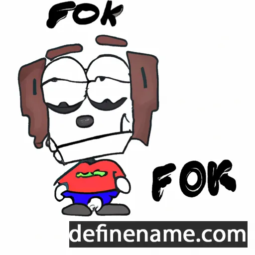 cartoon of the name Fowk