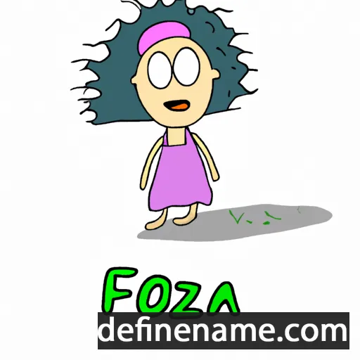 cartoon of the name Foziea