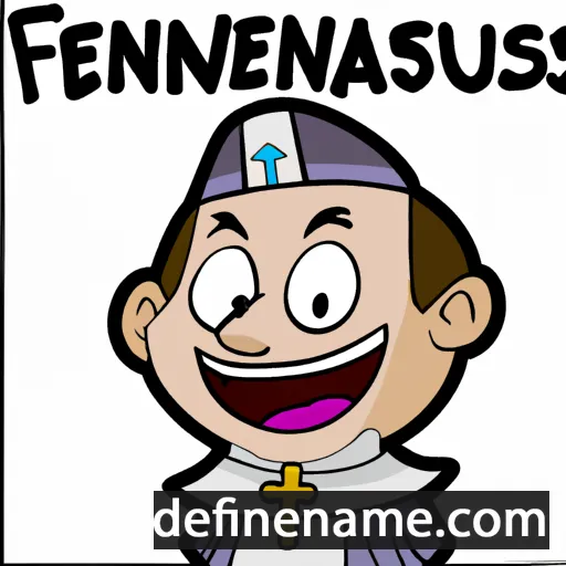 cartoon of the name Fransiskus Xaverius