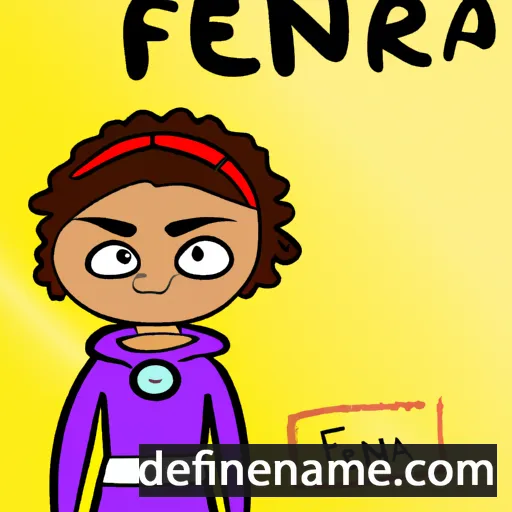 cartoon of the name Freana