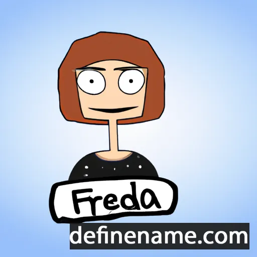 cartoon of the name Freda