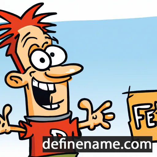 cartoon of the name Fredd