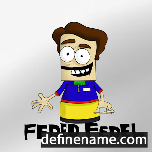 cartoon of the name Fredebal