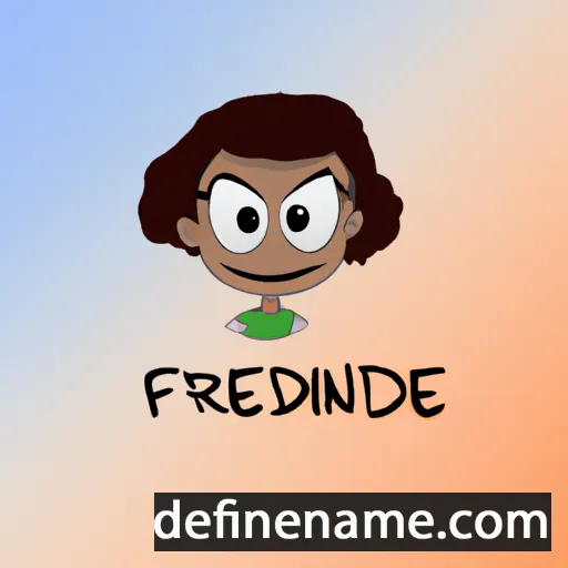 cartoon of the name Fredine