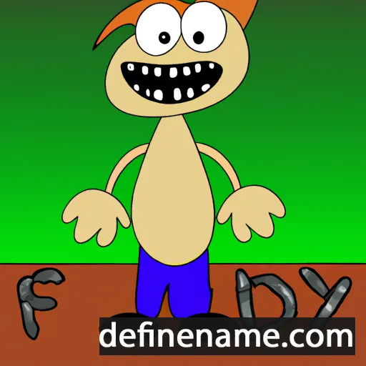 cartoon of the name Fredy