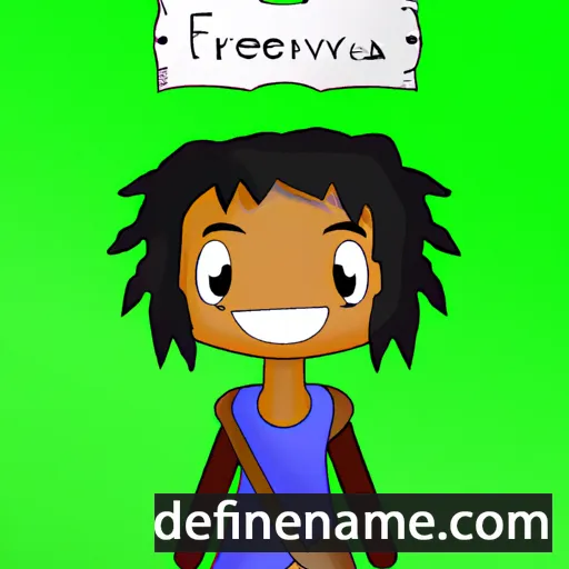 cartoon of the name Freema