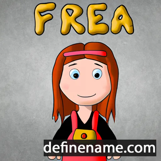 cartoon of the name Freija